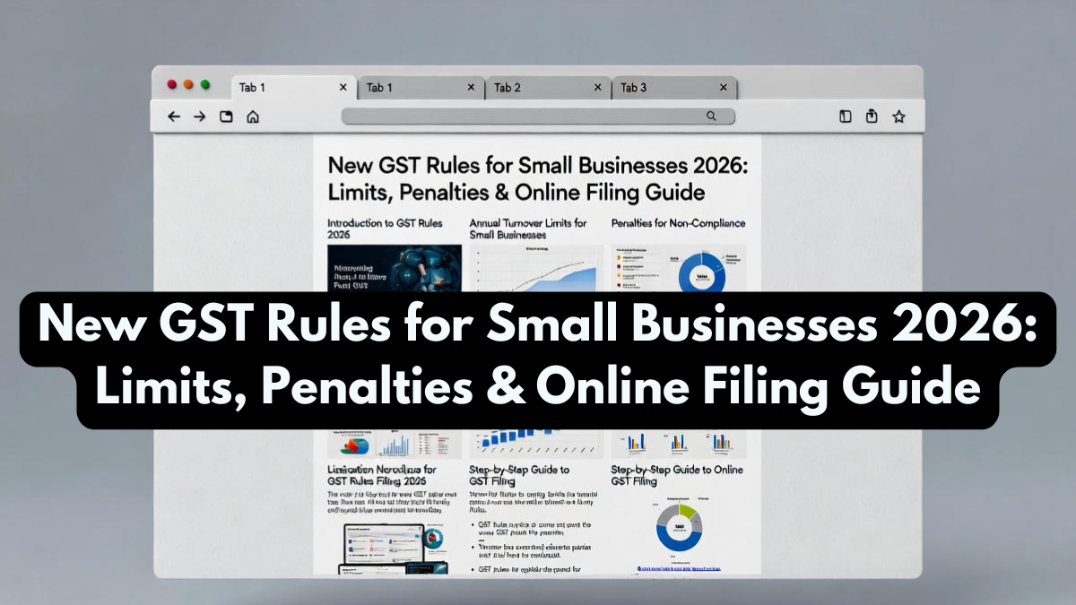 New GST Rules for Small Businesses 2026: Limits, Penalties & Online Filing Guide