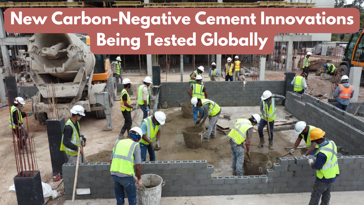 New Carbon-Negative Cement Innovations Being Tested Globally