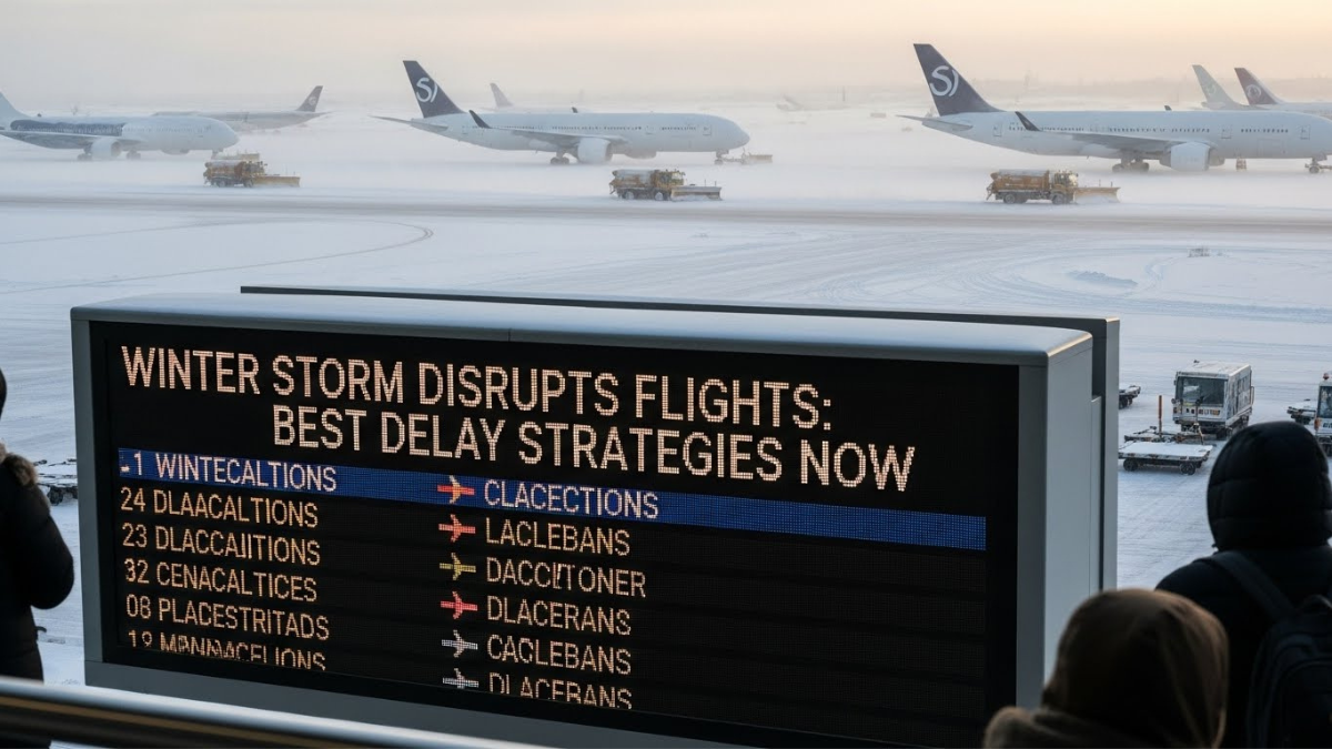 Winter storm warnings disrupt flights; best delay strategies now