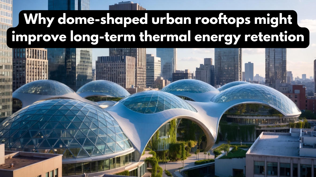Why dome-shaped urban rooftops might improve long-term thermal energy retention